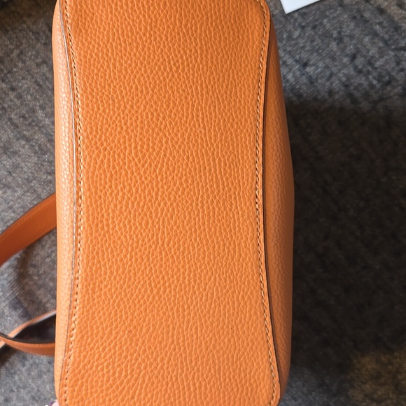 Coach Small Town Bucket Bag  pebbled leather In Orange Taffy - Picture 4 of 10